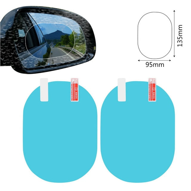 2PCS Car Mirror Window Clear Film Anti Dazzle Car Rearview Mirror Protective Film Waterproof Rainproof Anti Fog Car Sticker - BsBuy