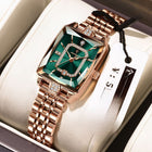 Swiss Brand Square Women's Watch Waterproof Mechanical