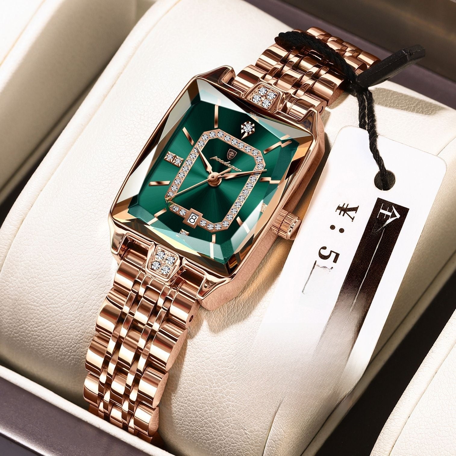 Swiss Brand Square Women's Watch Waterproof Mechanical