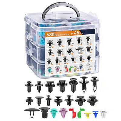 Automotive Plastic Fastener Clips Assortment Kit | 19 Varieties - BsBuy