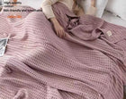 Luxury Wool Waffle Blanket — Soft, Breathable & Beautifully Textured