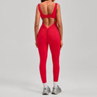 One-Piece Fitness Suit — Backless V-Neck Yoga & Gym Bodysuit - BsBuy