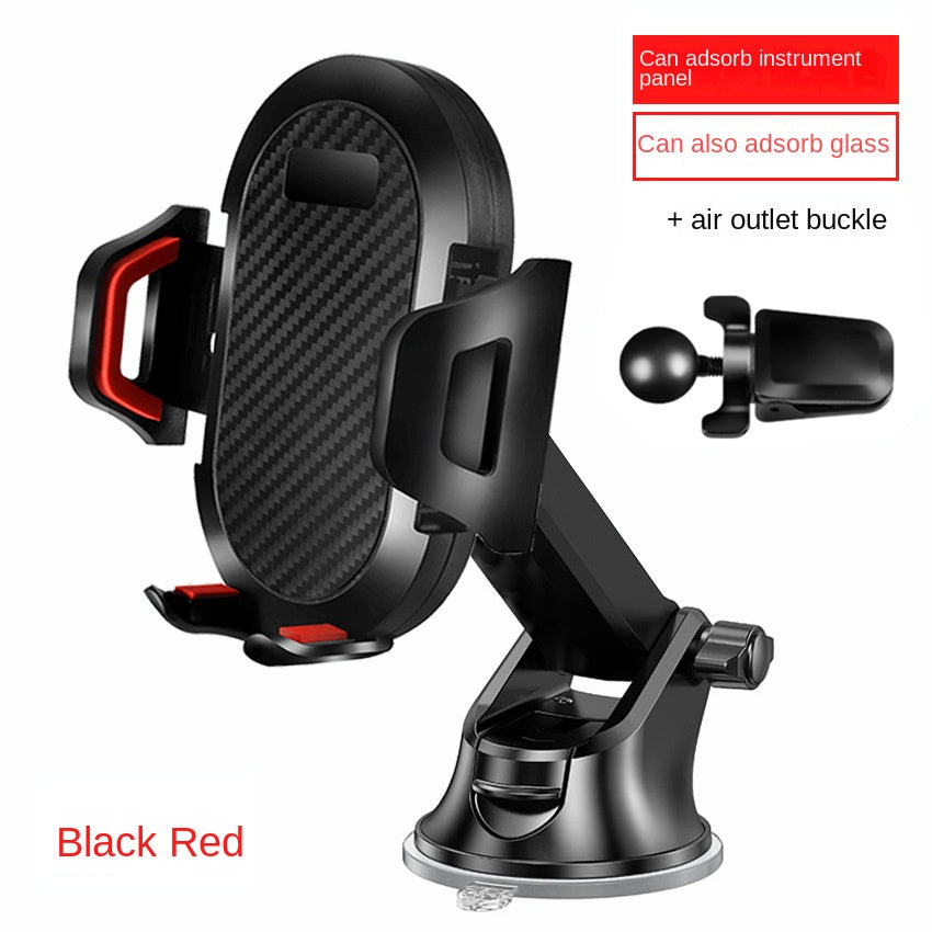 Long Rod Automatic Lock Car Phone Holder — Telescopic Suction Cup & Air Vent Mount | Universal Fit - BsBuy