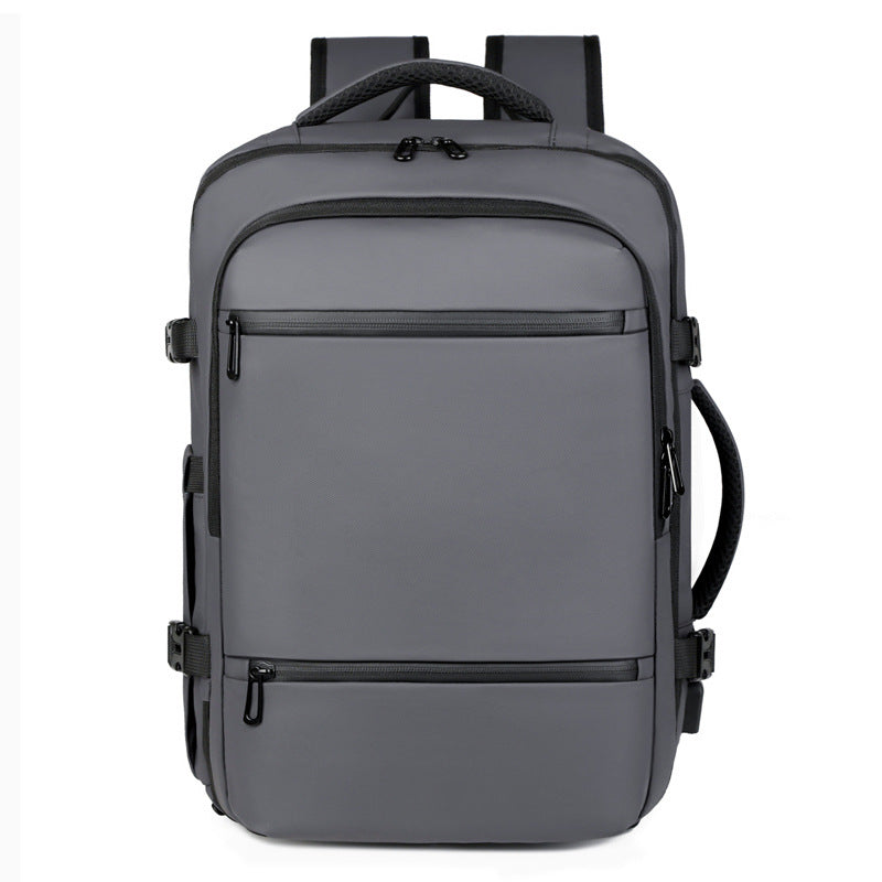 Men’s Leather Business Laptop Backpack – Premium Expandable 36–55L - BsBuy
