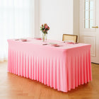 Stretch Spandex Table Cloth Rectangular, Fitted Table Cover for Weddings Parties Banquets Hotel Event Decoration - BsBuy