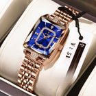 Swiss Brand Square Women's Watch Waterproof Mechanical
