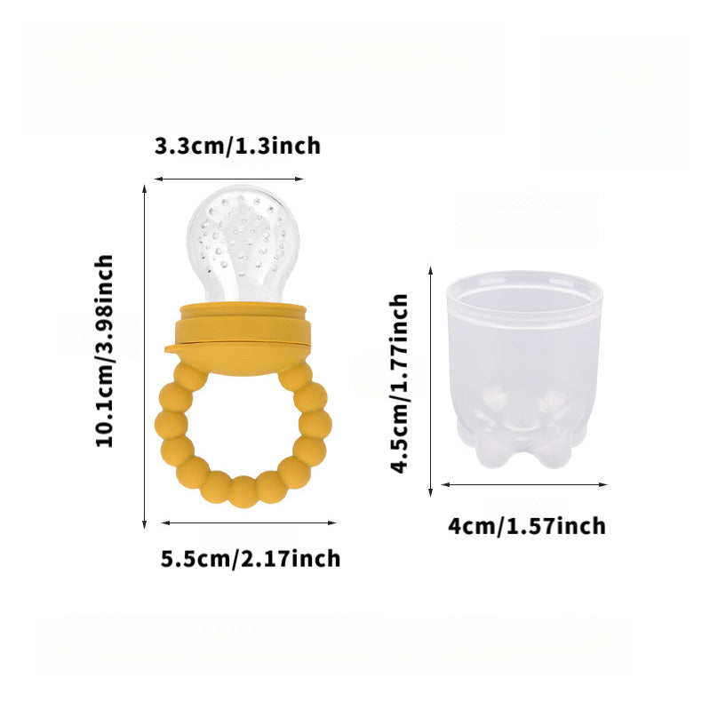 Baby Silicone Fruit Feeder & Teething Pacifier — Safe Food-Grade Soother for 0–3 Years - BsBuy