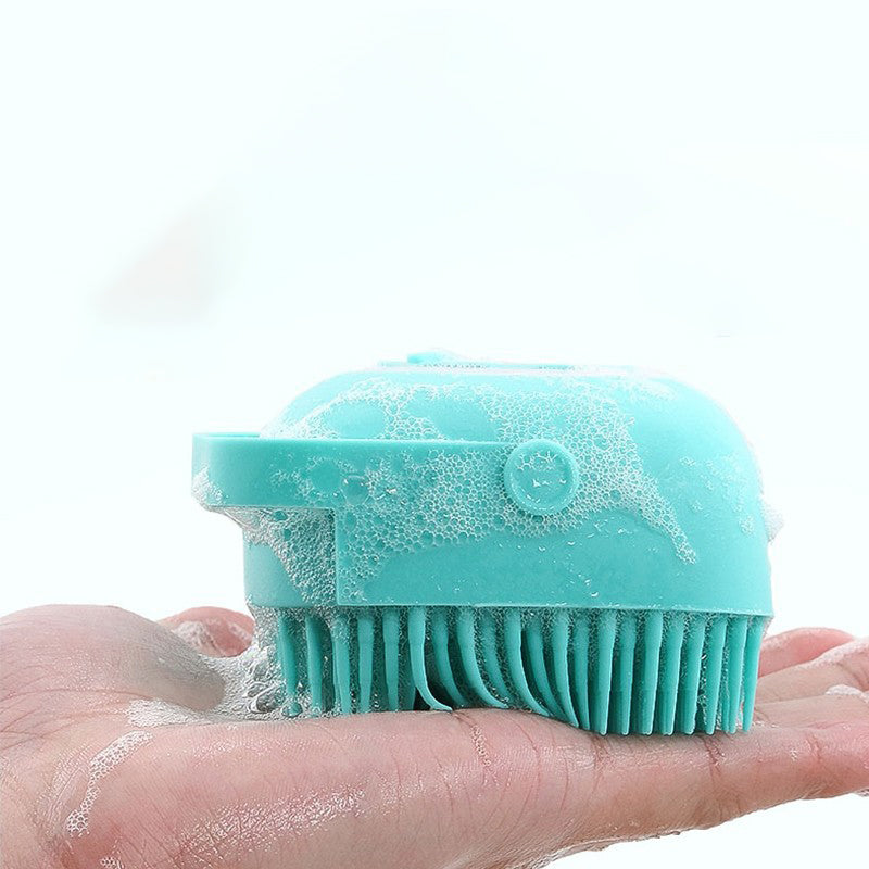 Pet Silicone Bath & Massage Brush — Shampoo Brush for Cats & Dogs - BsBuy