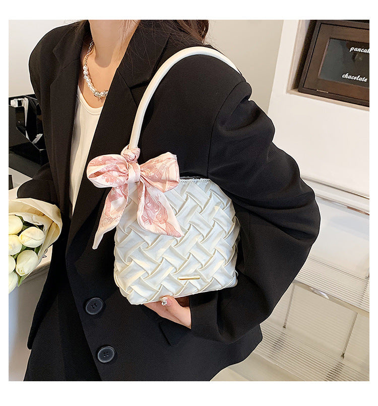 Handbag Bag New Woven Bag Fashion Shoulder Bag Trend Spring Small Bag Step Spring Women's Bag - BsBuy