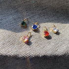 Birthstone Zircon Necklace Pendant — Stainless Steel Round Charm | 12 Months | Gold & Steel - BsBuy