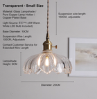 Vintage Glass Flower Minimalist Pendant Light - BsBuy