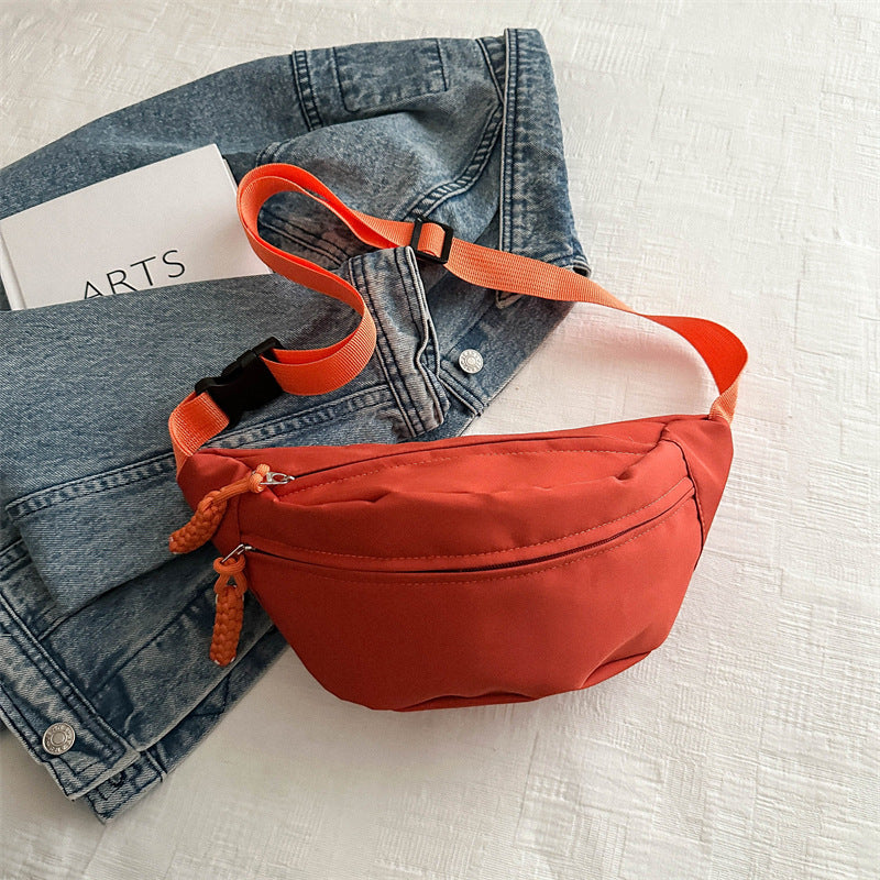 Crossbody bag women's casual bag canvas bag waist bag trendy sports chest bag - BsBuy