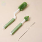 Silicone Baby Bottle Brush Set — Eco-Friendly 360° Cleaning Brushes for Bottles & Nipples - BsBuy