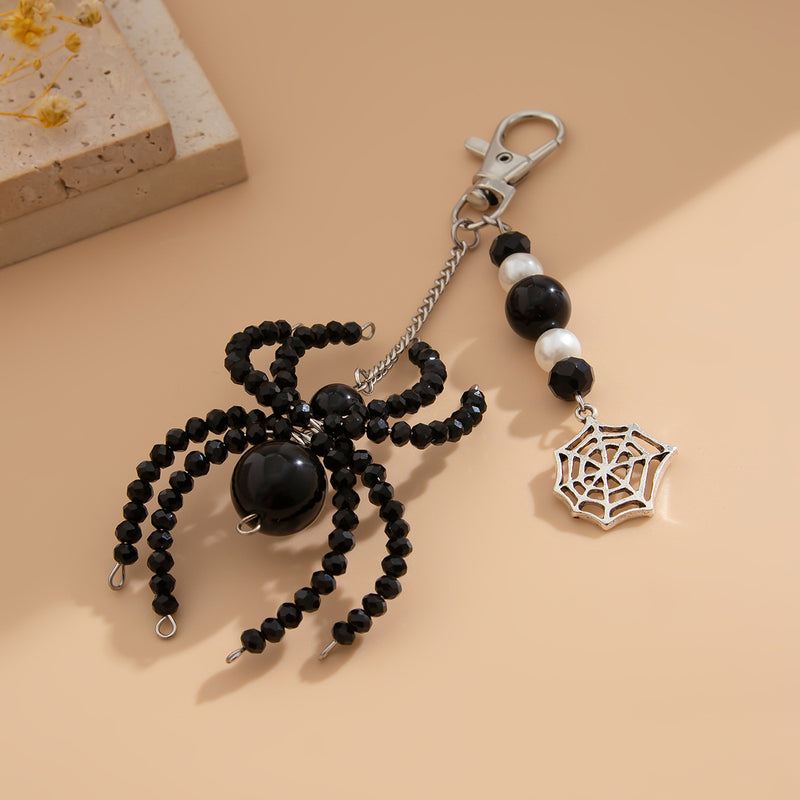 Sunflower Crystal Keychain Set — 3-Piece Pearl, Spider & Floral Accessory Collection - BsBuy