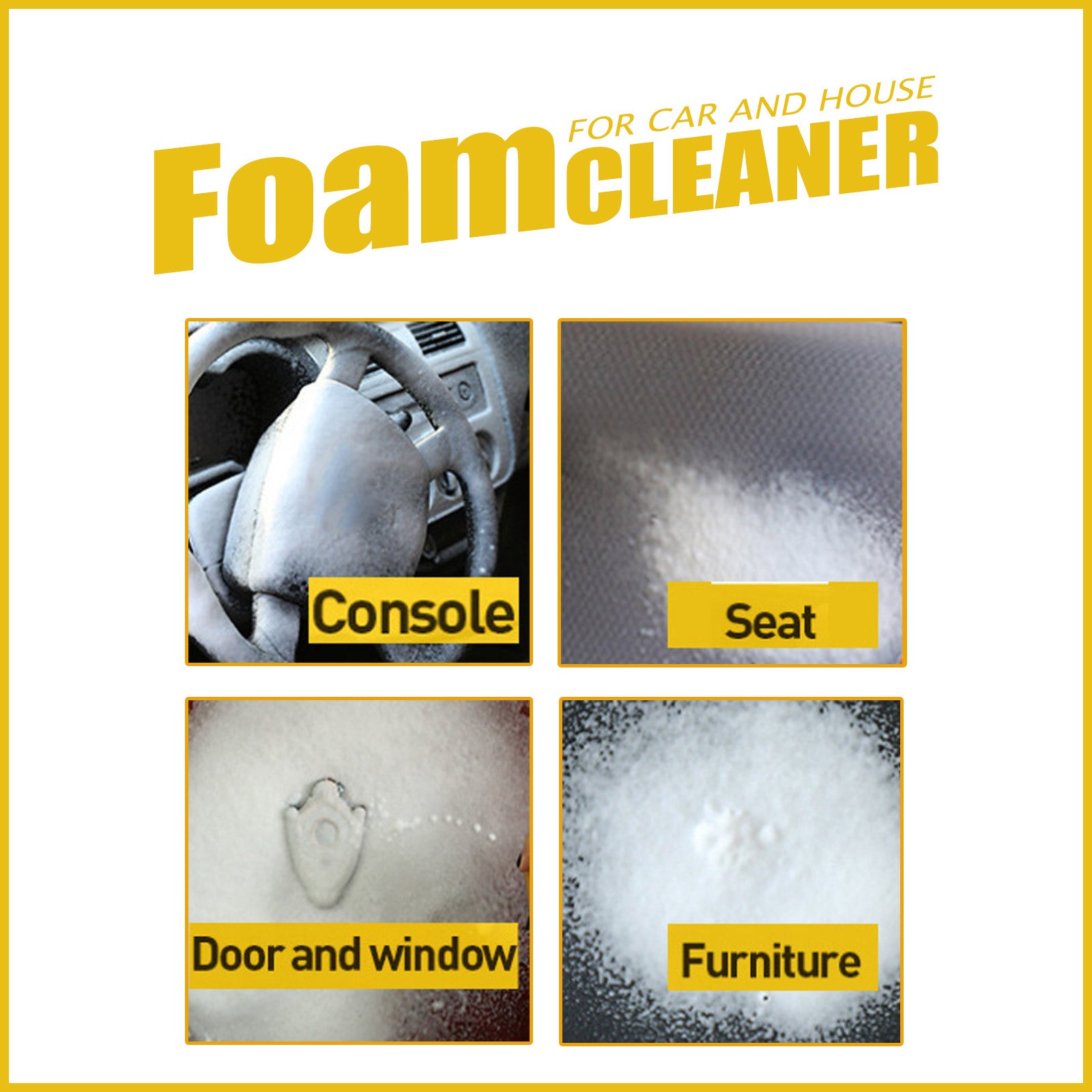 Multifunctional Car Interior Foam Cleaner – Leather Seat & Upholstery Decontaminator - BsBuy