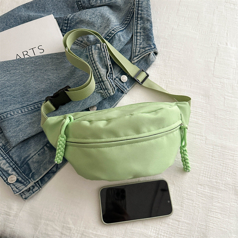 Crossbody bag women's casual bag canvas bag waist bag trendy sports chest bag - BsBuy