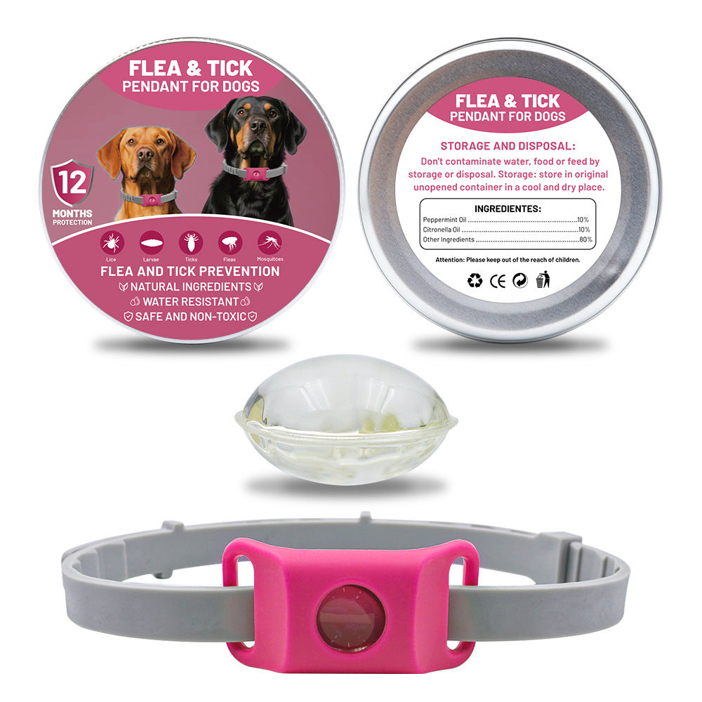 Pet Cat Dog Flea and Tick Prevention Silicone Collar with Insect Repellent Tag, Anti-Flea and Anti-Tick - BsBuy