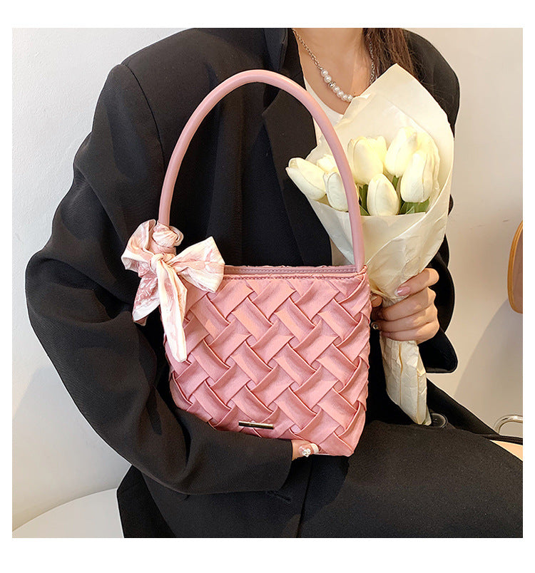 Handbag Bag New Woven Bag Fashion Shoulder Bag Trend Spring Small Bag Step Spring Women's Bag - BsBuy