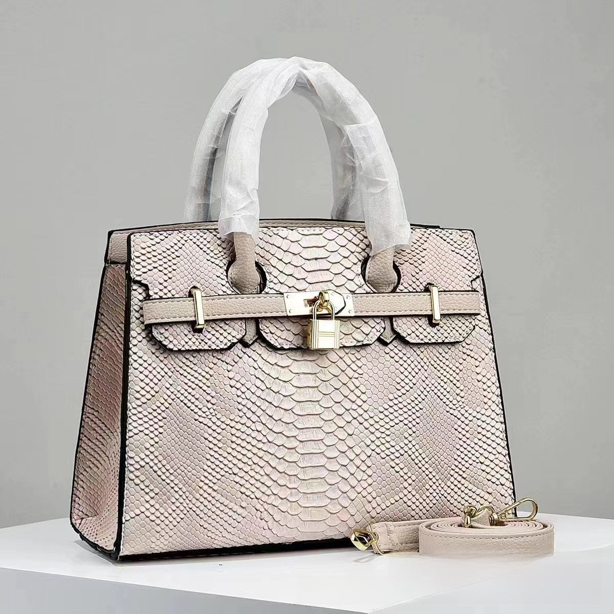 Women Leather Small Square Handbag - BsBuy