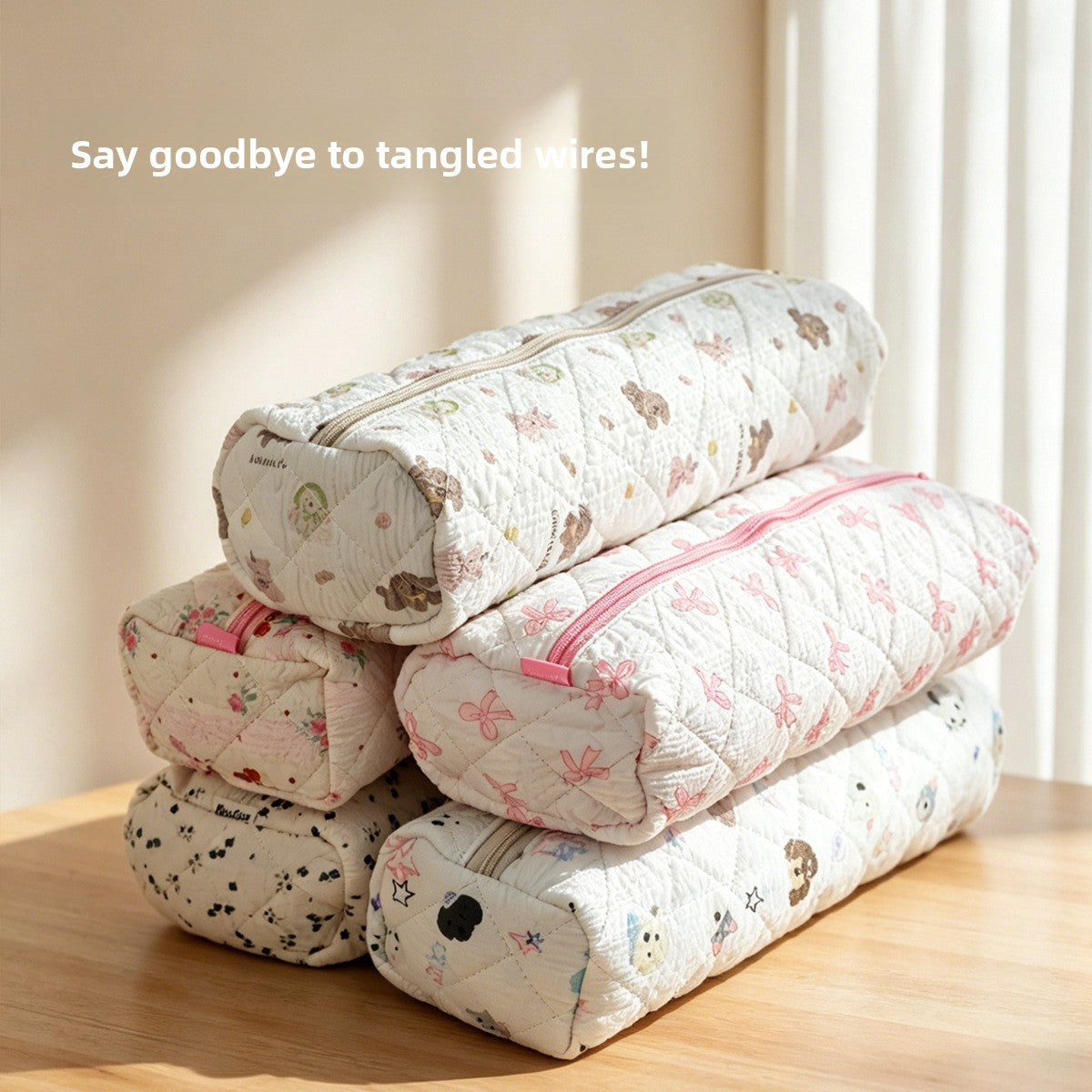 Portable Hair Styling Tool Storage Bag | 6 Designs | Cotton | Travel & Home - BsBuy