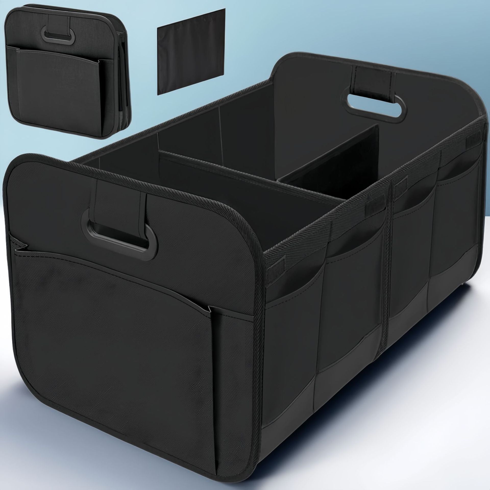Foldable Oxford Cloth Car Boot Organiser – 60–70L Large Capacity Storage Box | 5 Colours - BsBuy