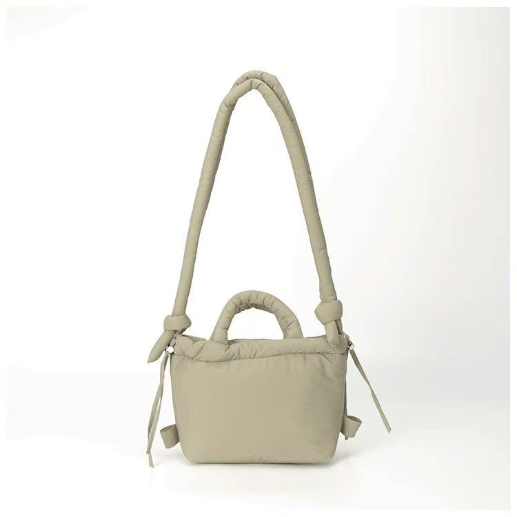 Quilted Nylon Shoulder & Crossbody Bag – Lightweight Dual-Use Everyday Bag - BsBuy