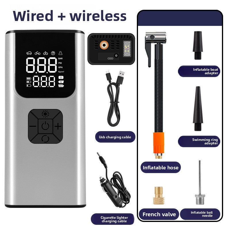 Portable Digital Car Tyre Inflator – Wireless Charging & Power Bank - BsBuy