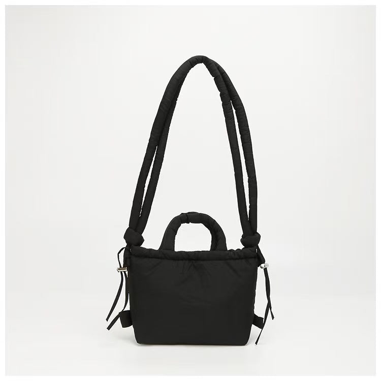 Quilted Nylon Shoulder & Crossbody Bag – Lightweight Dual-Use Everyday Bag - BsBuy