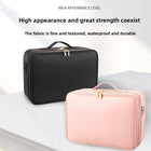 Portable Multi-Layer Cosmetic & Tool Organiser Bag – PVC Leather Travel Beauty Case | Pink & Black