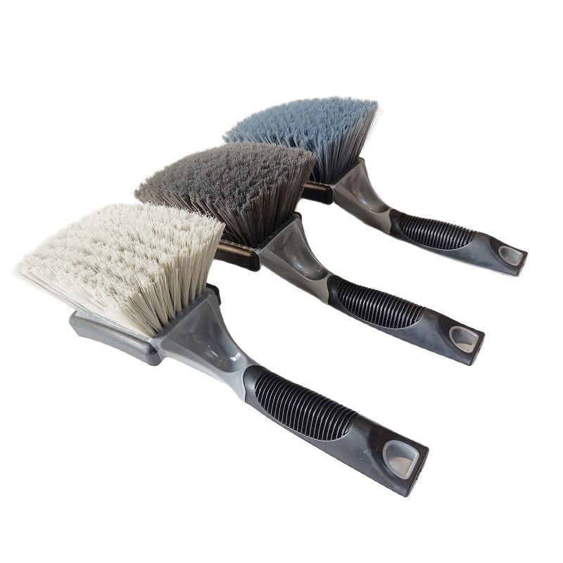 Soft Car Tyre & Wheel Brush Cleaning Tool – Scratch-Free PBT Bristles | 26x7cm | Space Grey - BsBuy