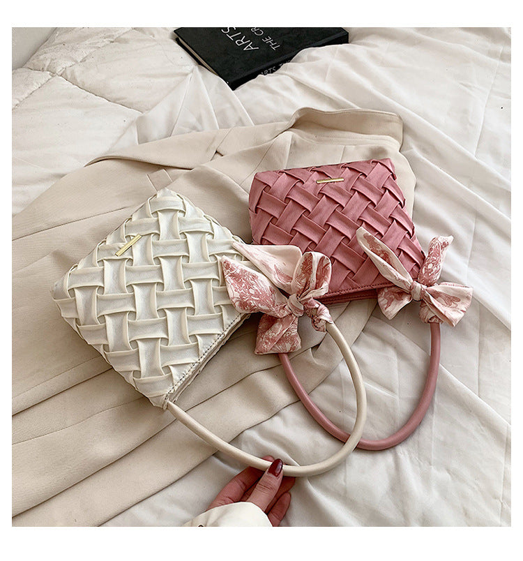 Handbag Bag New Woven Bag Fashion Shoulder Bag Trend Spring Small Bag Step Spring Women's Bag - BsBuy