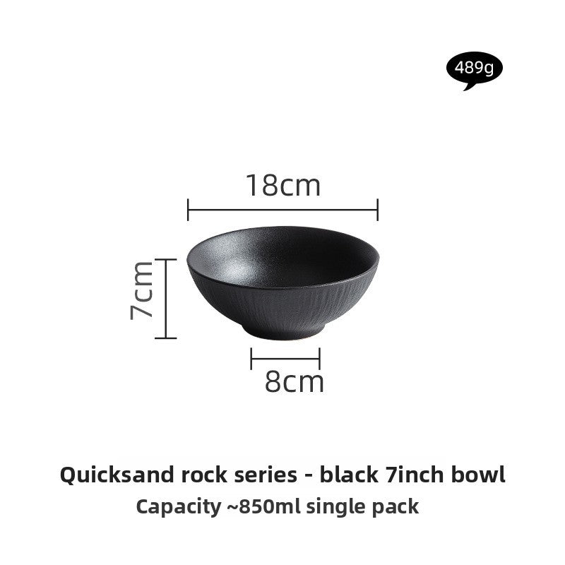 Black and White Ceramic Dishes, Dishes, Home Eating Bowls, Soup Bowls, Fish Plates