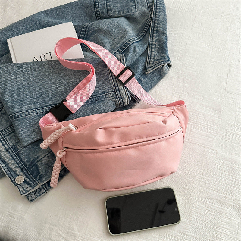 Crossbody bag women's casual bag canvas bag waist bag trendy sports chest bag - BsBuy