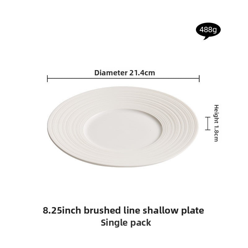 Brushed Ceramic Western Dinner Plate