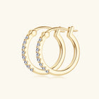 0.4 Carat Moissanite Huggie Earrings — S925 Sterling Silver | D Colour VVS1 | Gold & Silver - BsBuy