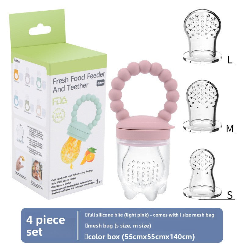 Baby Silicone Fruit Feeder & Teething Pacifier — Safe Food-Grade Soother for 0–3 Years - BsBuy