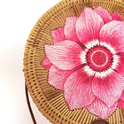 Rattan Bag Vietnamese Handmade Pattern Straw Bag Summer Beach Bag Round Women's Shoulder Bag Messenger Bag - BsBuy