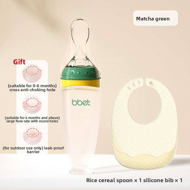 Silicone Squeeze Feeding Spoon Bottle — Food-Grade Baby Weaning Feeder from 3 Months+ - BsBuy