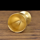 Copper Wine Cup Set - Large, Medium, Small - Pure Brass Antique Stemmed Cup for Offering, Feng Shui God of Wealth, Water Cup - BsBuy