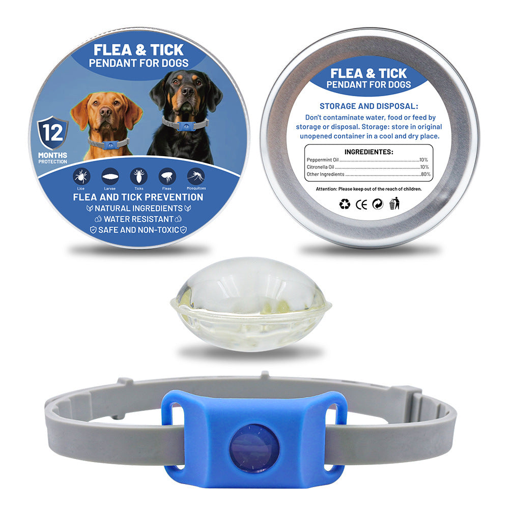Pet Cat Dog Flea and Tick Prevention Silicone Collar with Insect Repellent Tag, Anti-Flea and Anti-Tick - BsBuy
