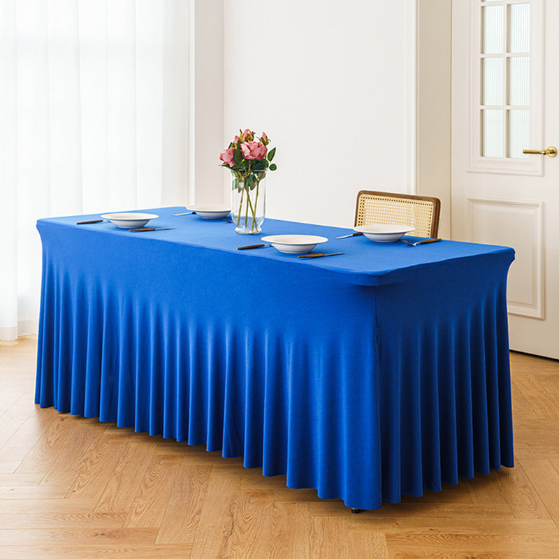 Stretch Spandex Table Cloth Rectangular, Fitted Table Cover for Weddings Parties Banquets Hotel Event Decoration - BsBuy