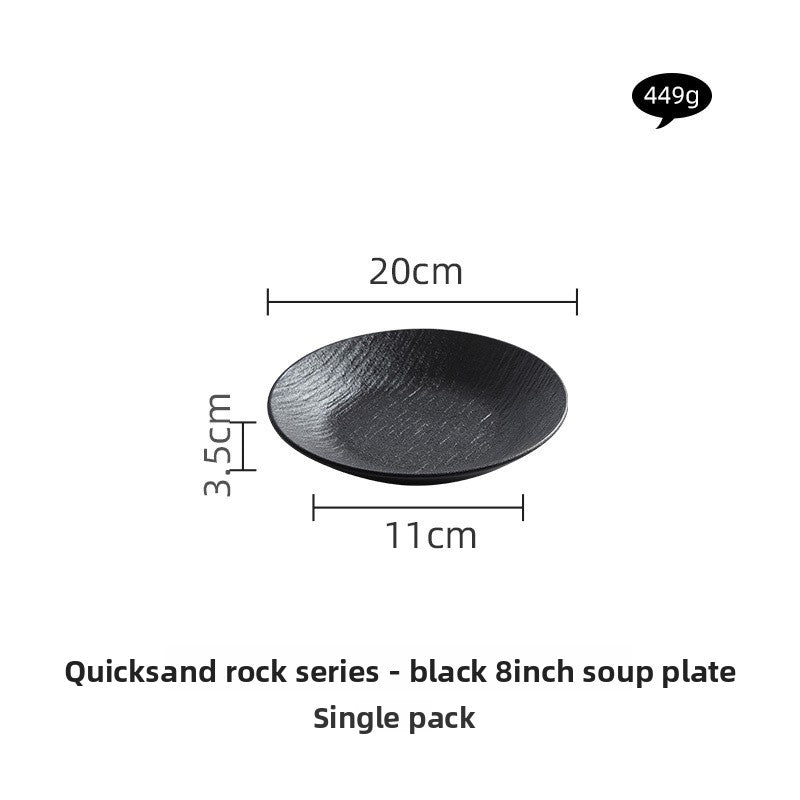 Black and White Ceramic Dishes, Dishes, Home Eating Bowls, Soup Bowls, Fish Plates