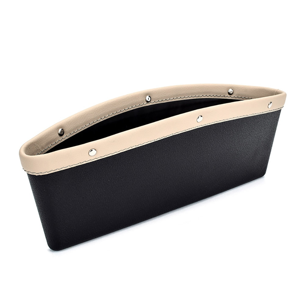 Car Seat Gap Organiser – PU Leather Storage Bag for Console & Seat Gap - BsBuy