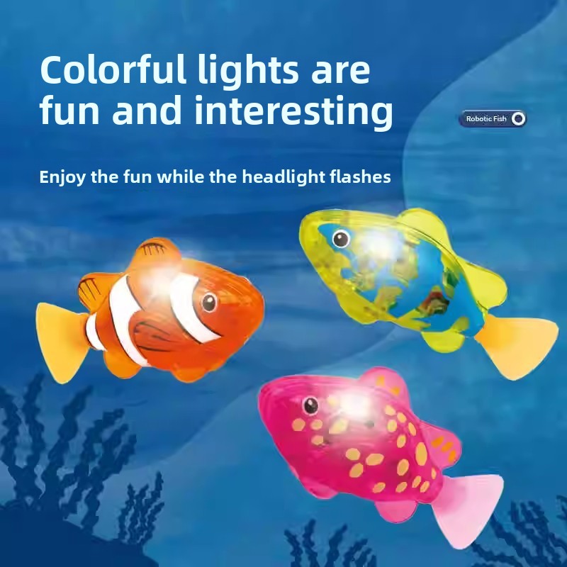 Baby Bath Electronic Fish Toy with Light and Motion - BsBuy