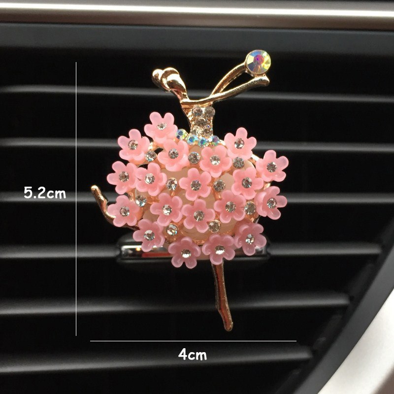 Car Aroma Diffuser Fragrance For Car Flavoring Air Fresheners Auto Perfume Car Smell Vent Clip Ballet Bling Car Accessory Girls - BsBuy