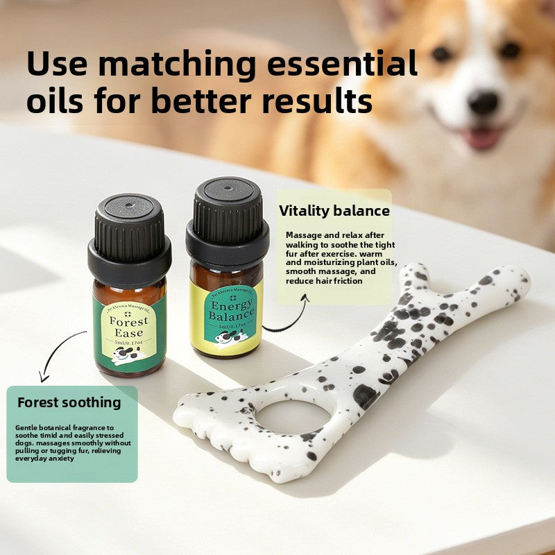 BsBuy Ceramic Pet Massage Rod & Relaxation Set | Calming Tool for Dogs | With Essential Oils Option