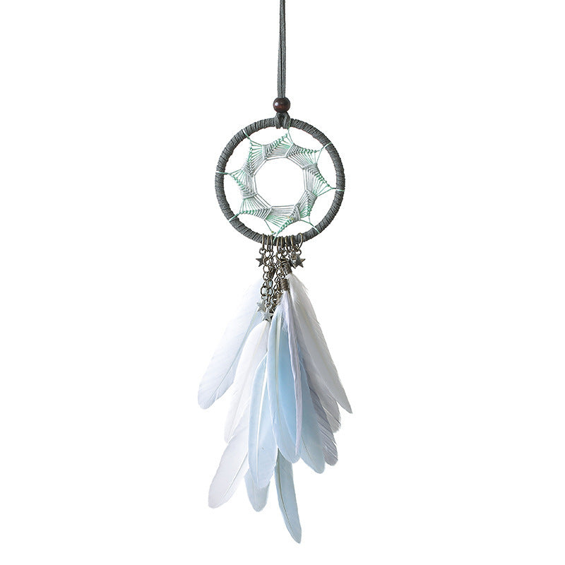 Dream Catcher Car Rearview Mirror Pendant – Boho Feather Hanging Ornament - BsBuy
