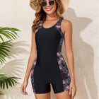 Multi color printed flat angle diving suit women's swimsuit - BsBuy
