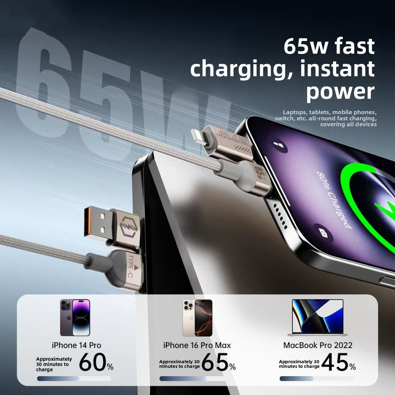 Magnetic Braided 4-in-1 Fast Charging Data Cable - BsBuy