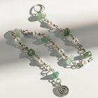 Colourful Gravel Braided Hair Accessory — Tassel Headpiece with Silver Alloy & Wax Cord - BsBuy